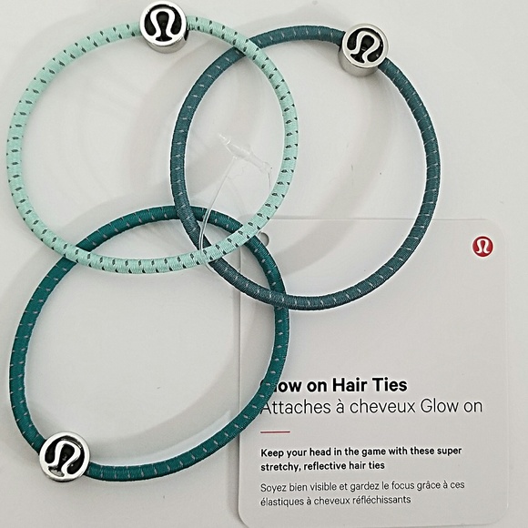 Lululemon Athletica Accessories Lululemon Nwt 3pc Teal Hair